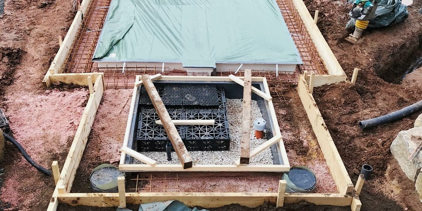 Baustelle eines neuen Pool-Projekts